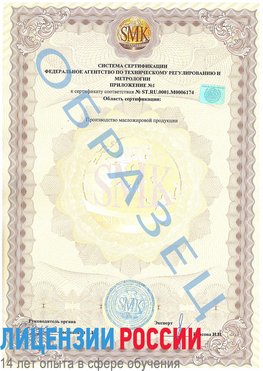 Образец сертификата соответствия (приложение) Курчатов Сертификат ISO 22000